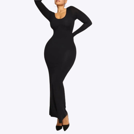 Shapewear Jurk met Lange Mouwen – Flatterend en Comfortabel