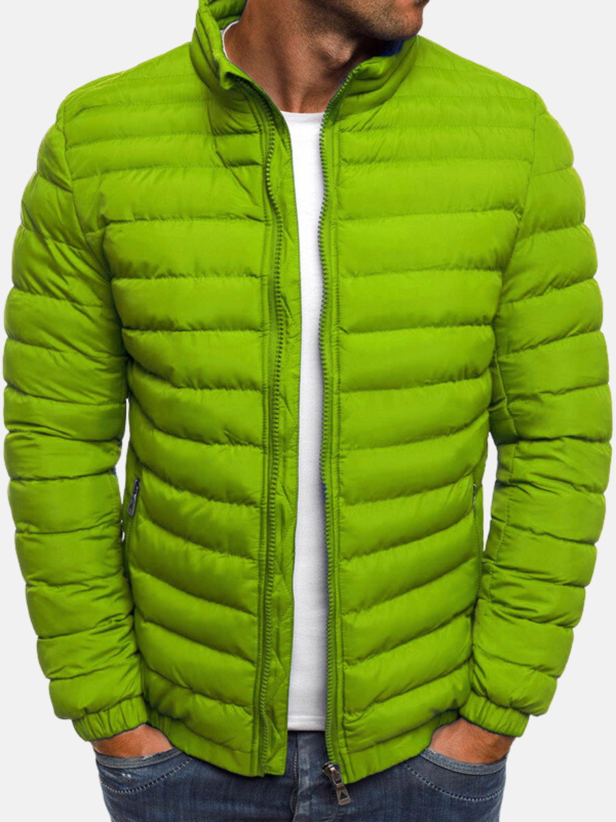 Heren Puffer Bomberjack | Rits Sluiting & Staande Kraag | Lichtgewicht Warmte