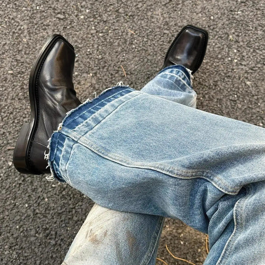 Heren | Enkellaars | Vierkante Neus | Strak Silhouet | Tijdloos Ontwerp