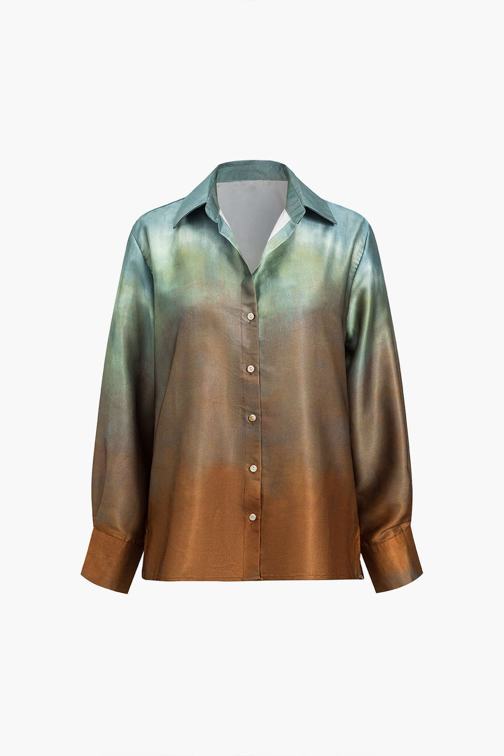 Tallulah - Moderne Gedrukte Satijnen Dames Langemouwen Shirt