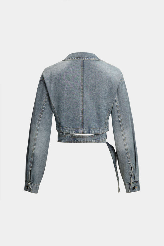 Denim Tie-Up Knoopjack