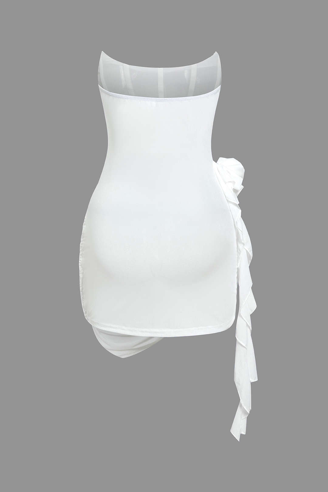 3D Bloemen Rimpel Corset Mini Jurk
