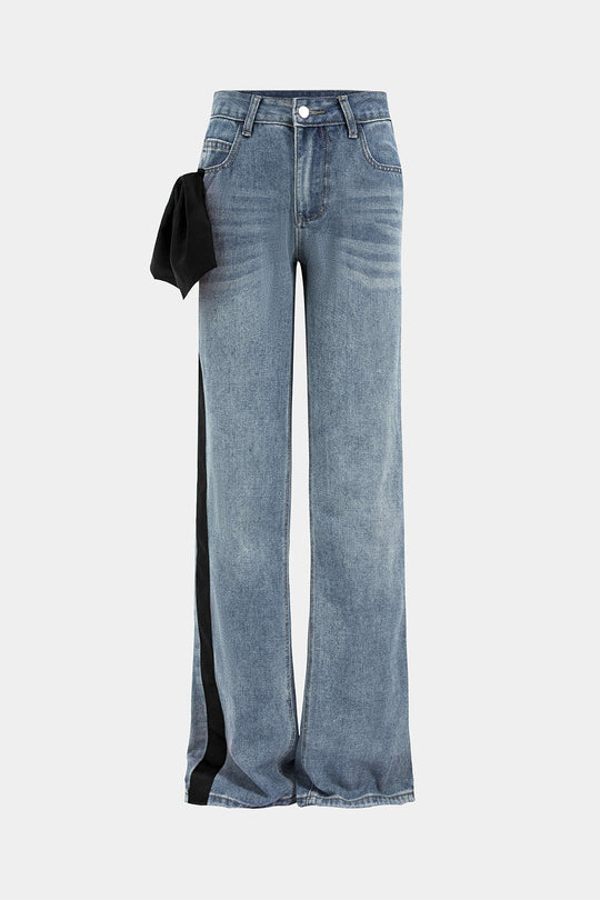 Jeans met Strikdetail