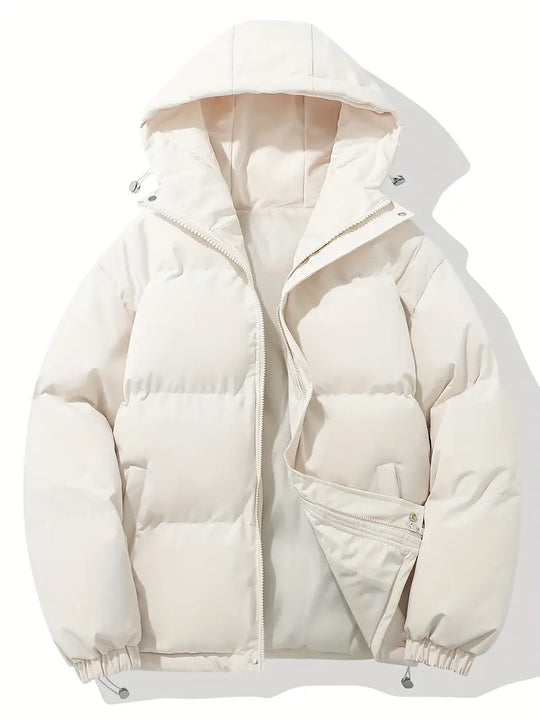 Gevoerde Hooded Jas voor Mannen met Rits | Ideaal voor de Lente en Winter