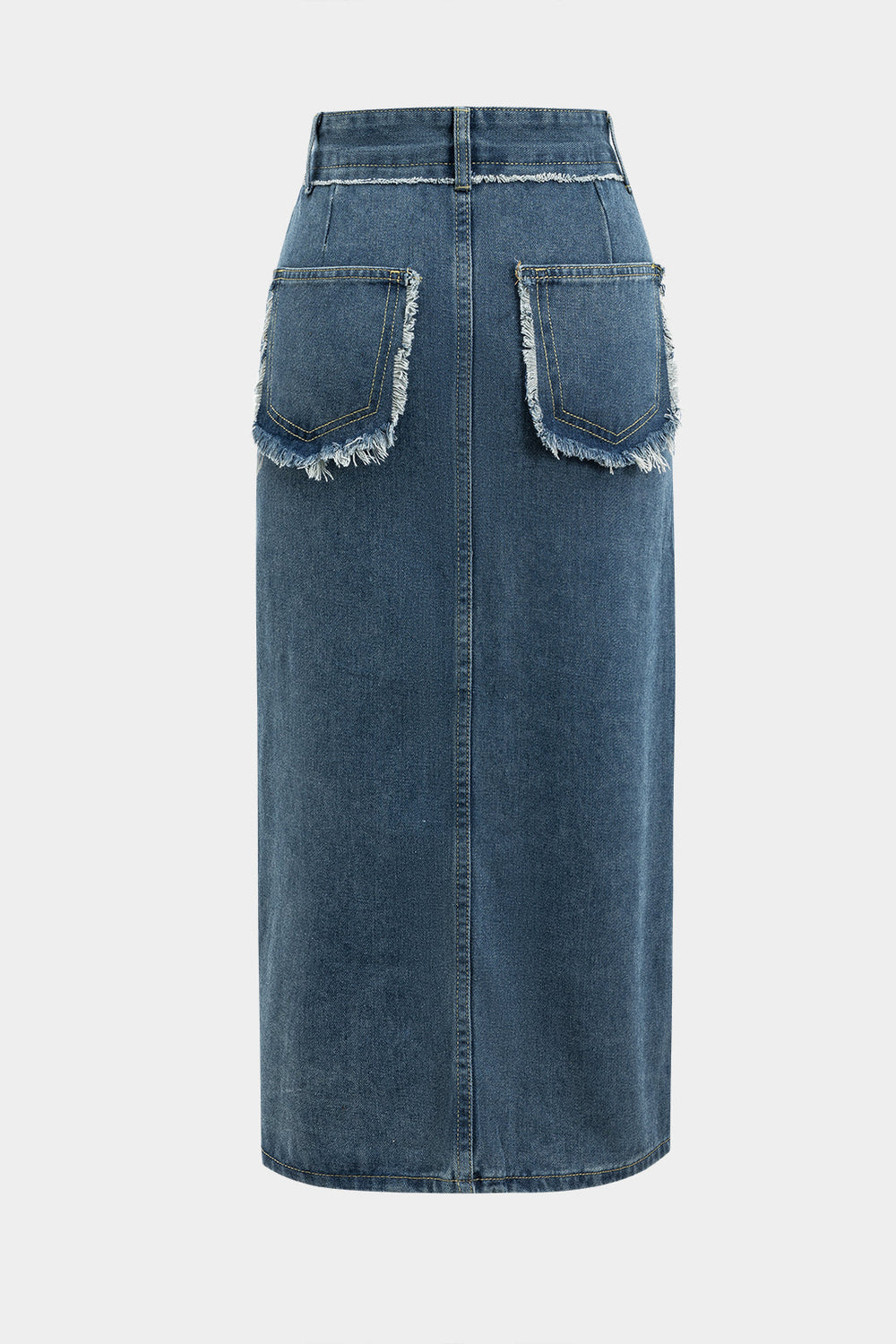 Denim Asymmetrische Pocket Rok