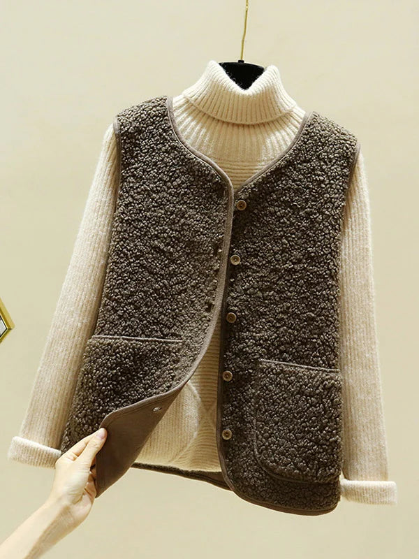 Nora - Warm Mouwloos Lamswollen Vest Voor Dames