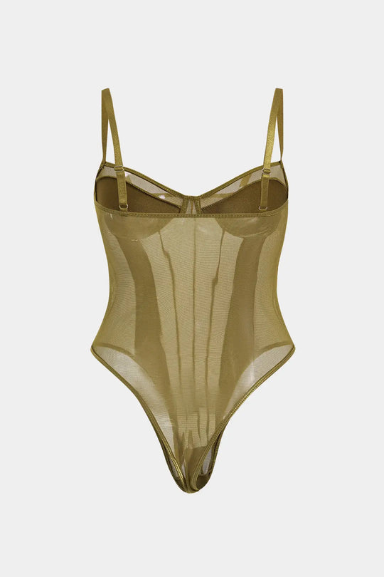 Thora - Plus Size Vrouwen Bodysuit met Sexy Kanten Details