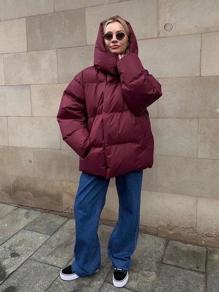 Dames Oversized High Collar Puffer Jacket | Gequilt Winterjas | Streetstyle Warmte