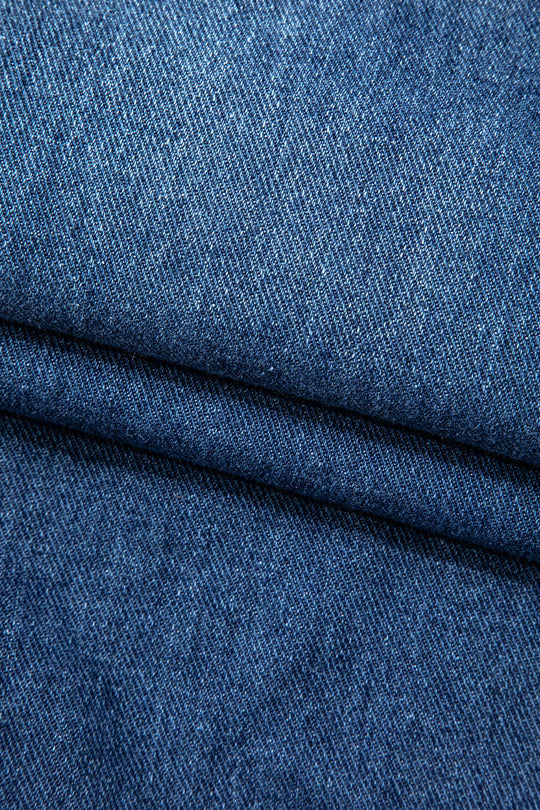 Denim Gewassen Gescheurde Ritszak Jeans
