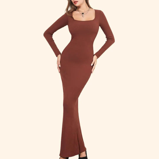 Shapewear Jurk met Lange Mouwen – Flatterend en Comfortabel