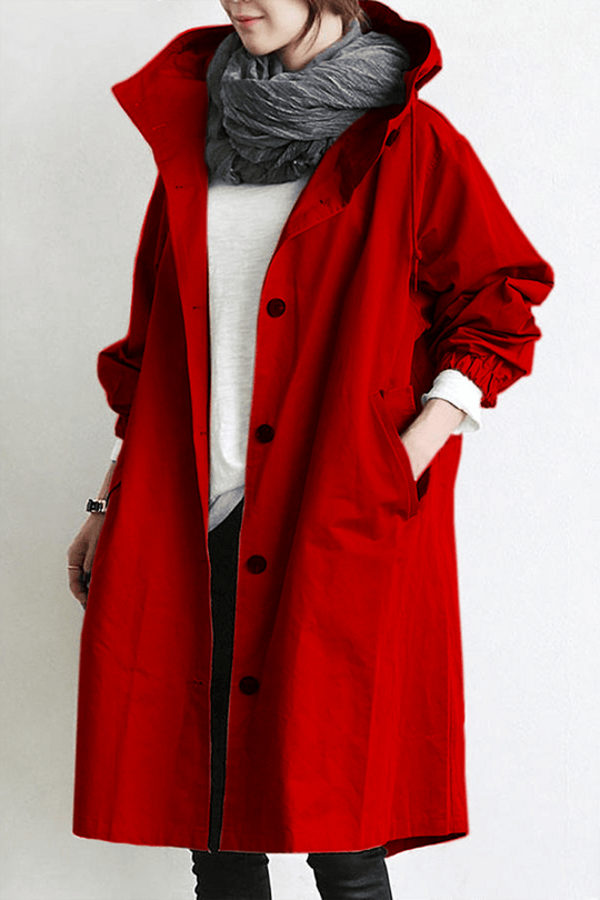 Waterdichte Trenchcoat met Capuchon voor Dames | Stijlvol en Functioneel bij Elk Weer