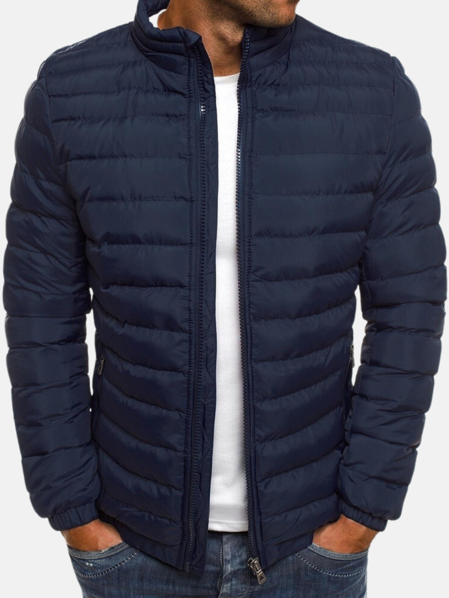 Gevoerde Jas met Opstaande Kraag voor Mannen | Ideaal voor de Herfst en de Winter