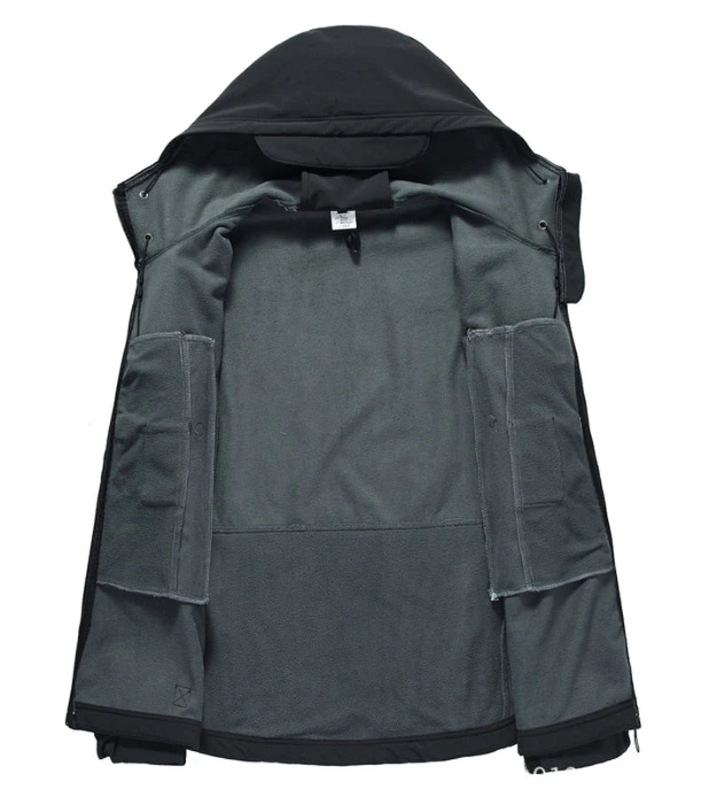 Heren Gewatteerde Outdoor Jas | Hoge Kraag & Frontsluiting | Geschikt voor Herfst en Winter
