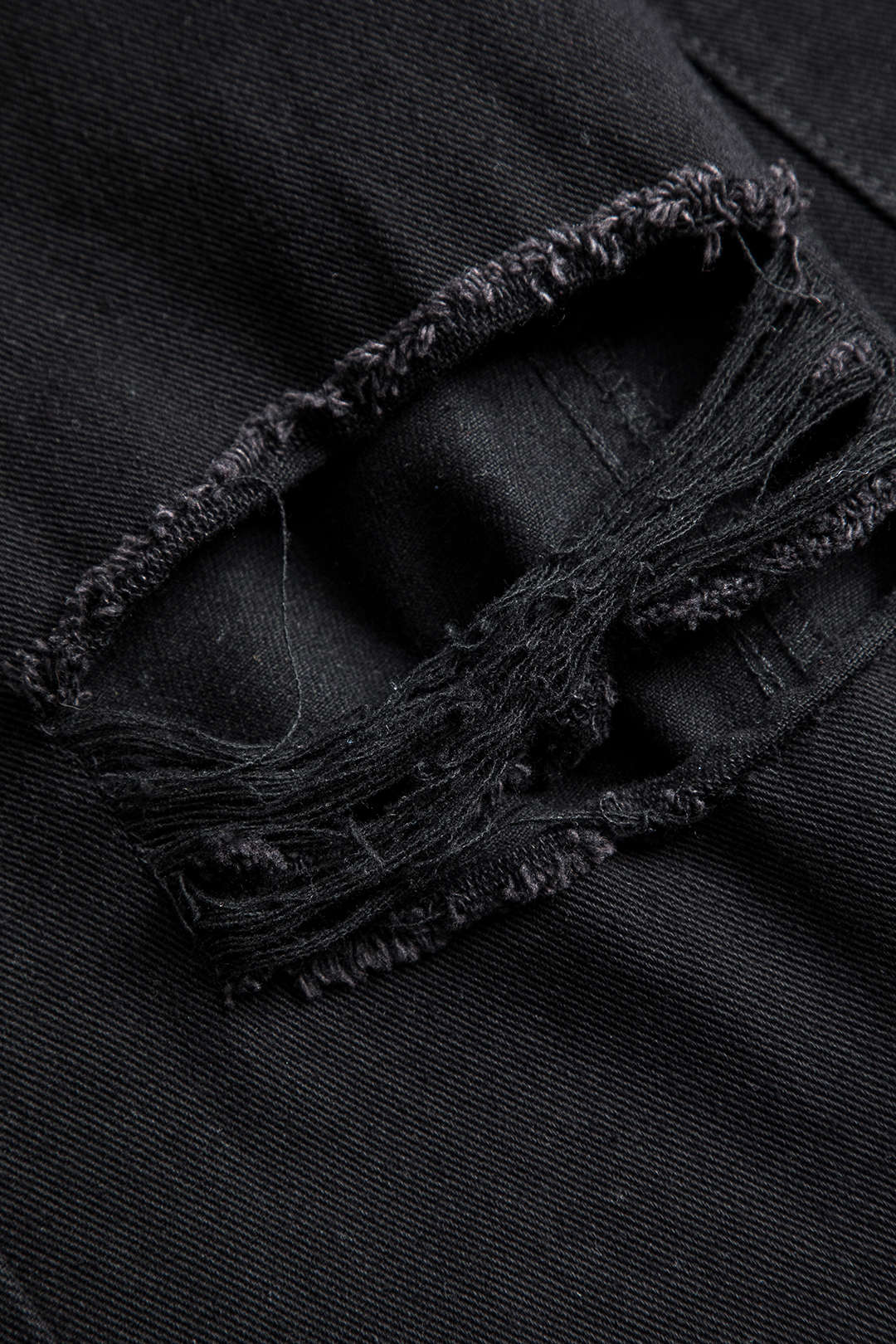 Solide Uitgesneden Gescheurde Jeans