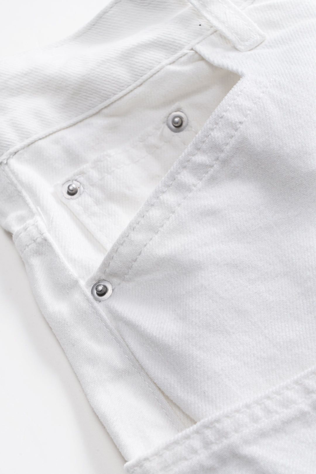 Denim Knopzak Brede Pijp Barrel Jeans