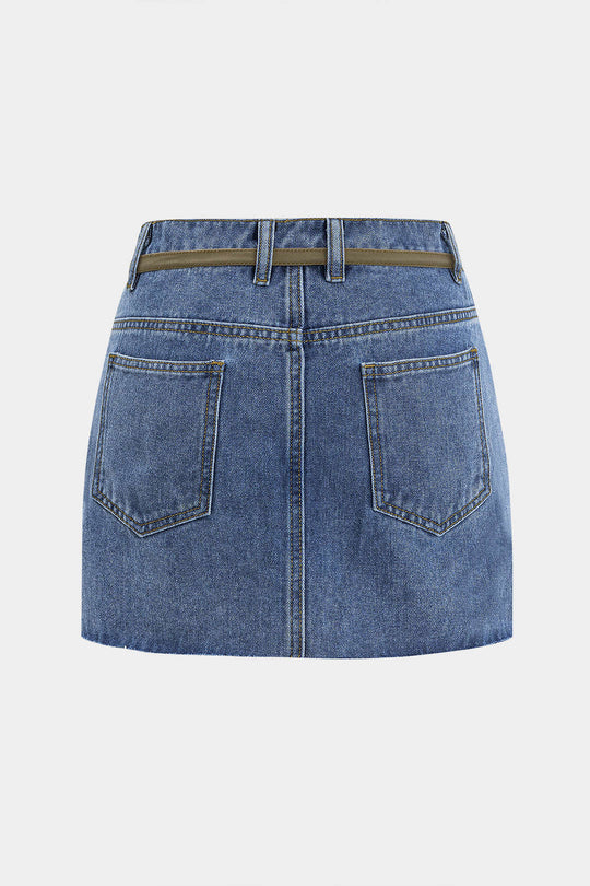 Denim Patchwork Mini Rok