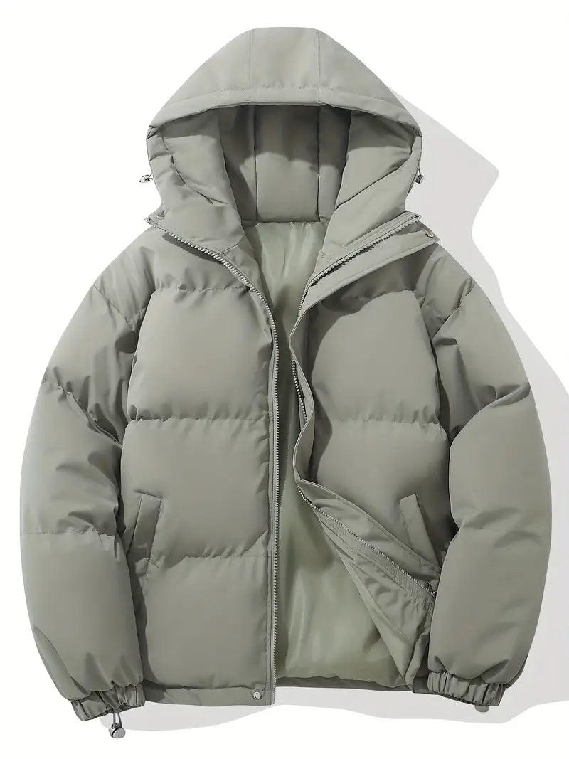 Gevoerde Hooded Jas voor Mannen met Rits | Ideaal voor de Lente en Winter