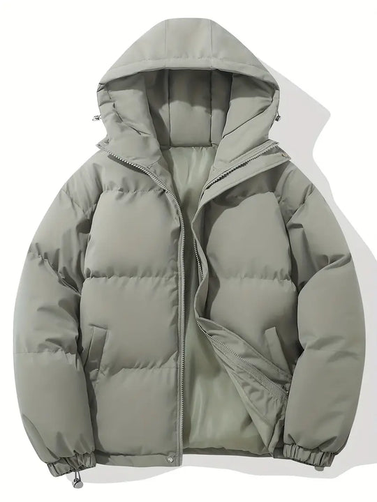 Gevoerde Hooded Jas voor Mannen met Rits | Ideaal voor de Lente en Winter