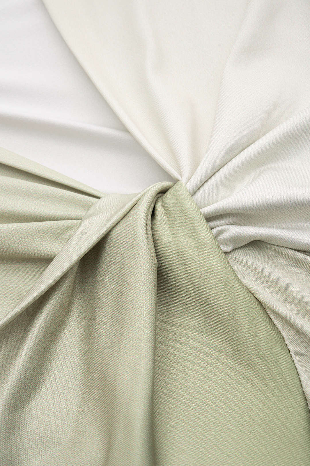 Satin Ombre Print V-Hals Rimpel Mouwloze Maxi Jurk