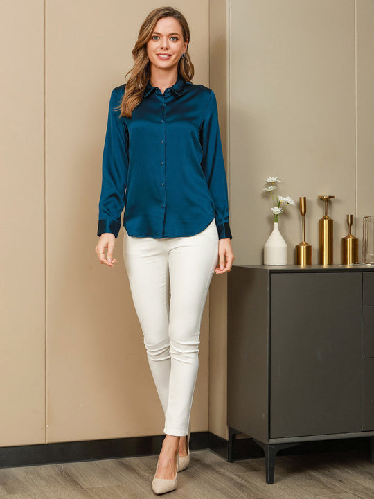 Genoveva - Elegante Utility Look Dames Colshirt