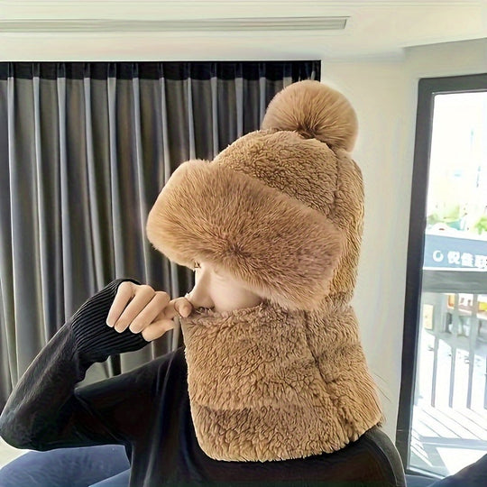 Ensemble Muts met Pompon en Bijpassende Sjaal voor Volwassenen | Ideaal voor de Winter