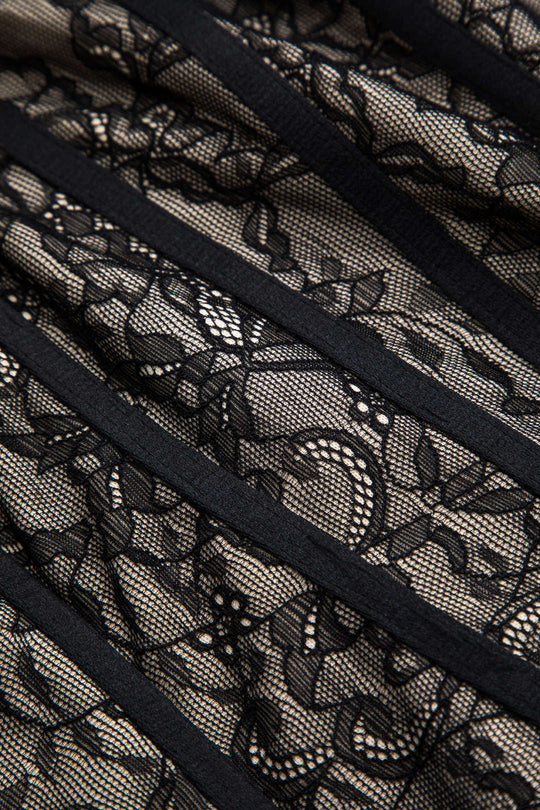 Kant Corset Strapless Mini Jurk