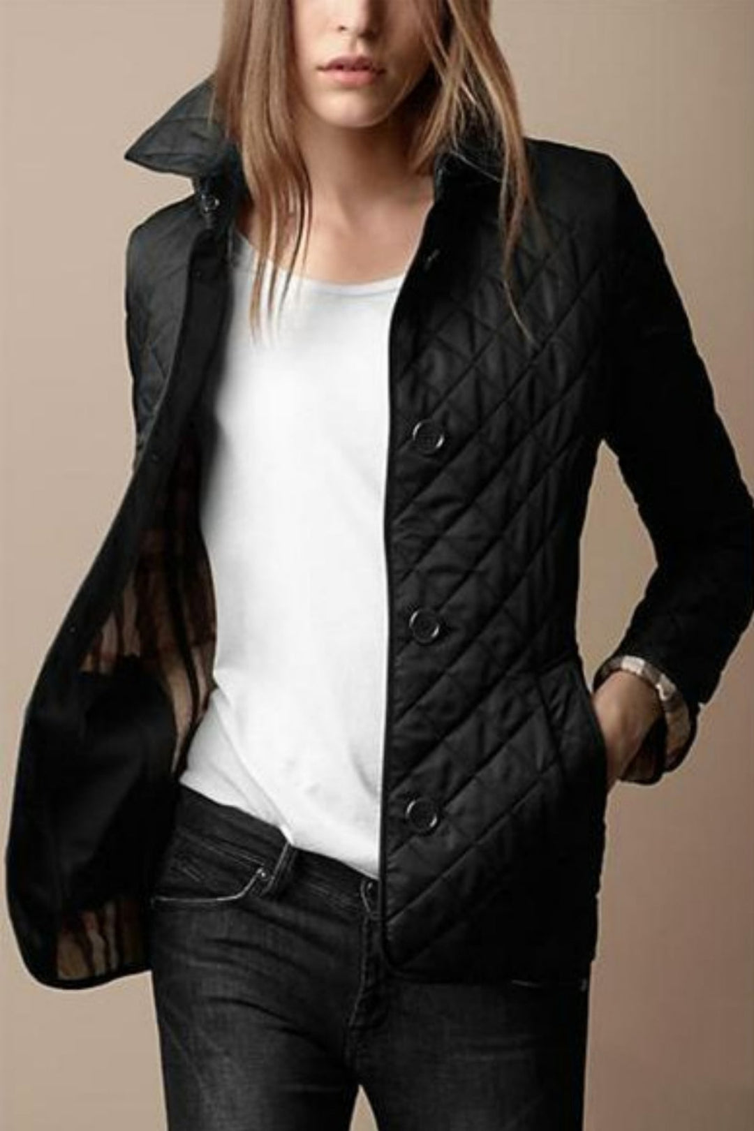 Kylee | Dames Casual Puffer Jacket | Knopen Dons
