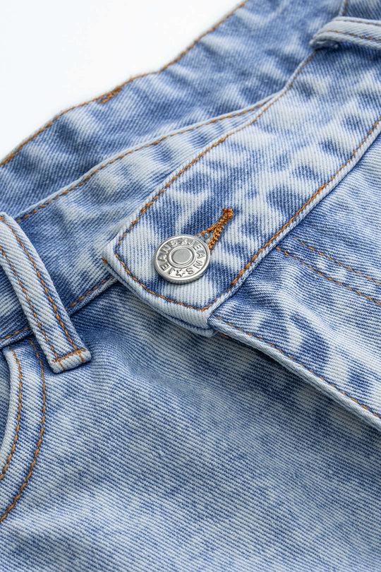 Denim Hoge Taille Gescheurde Shorts