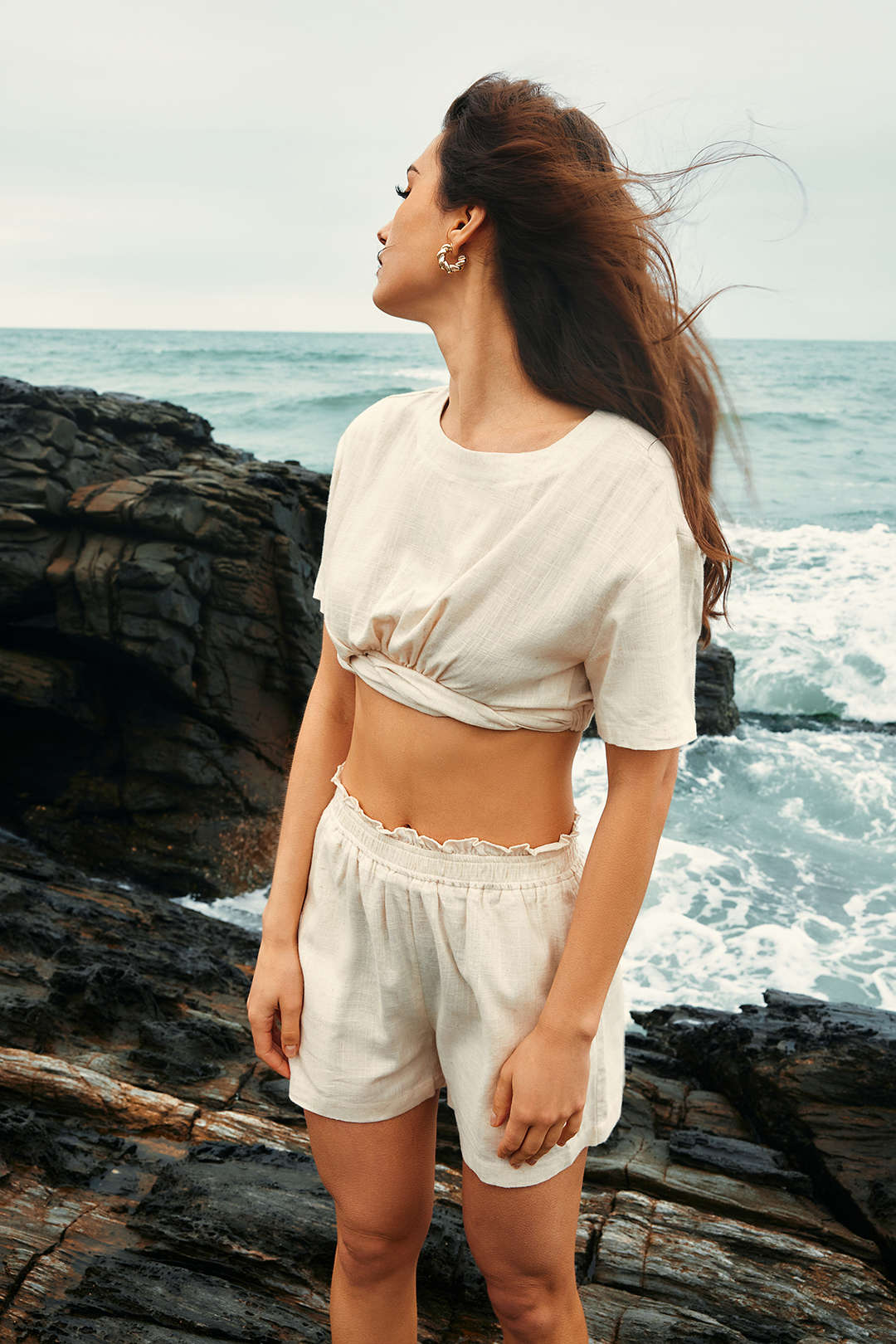 Poppy - Strakke Zomer Comfort Dames Crop Korte Mouw Shirt