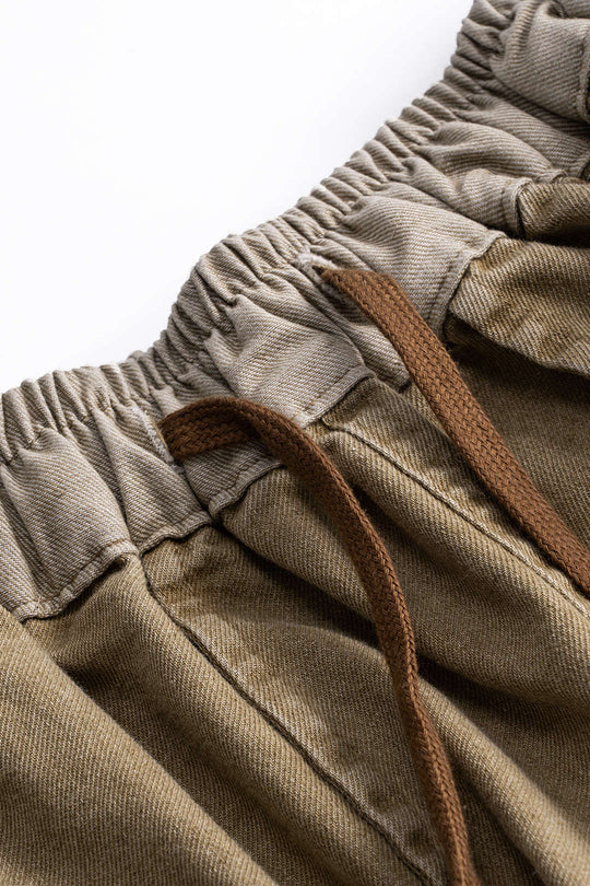 Denim Vervaagde Brede Pijpen Barrel Jeans