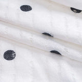 Polka Dots Patroon Kanten Rimpel Halter Nek Tie Up Rugloze Mini Jurk