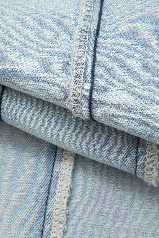 Denim Met Franje Rechtaf Jeans