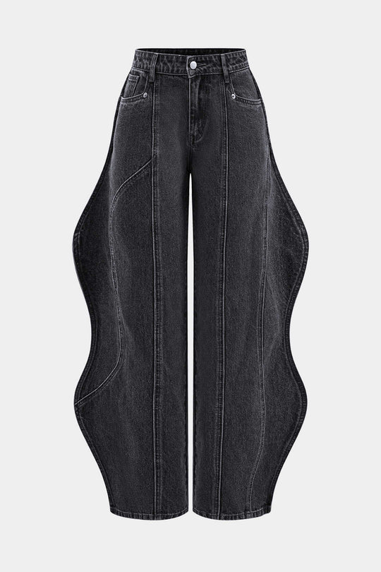 Golf Been Hoge Taille Barrel Jeans
