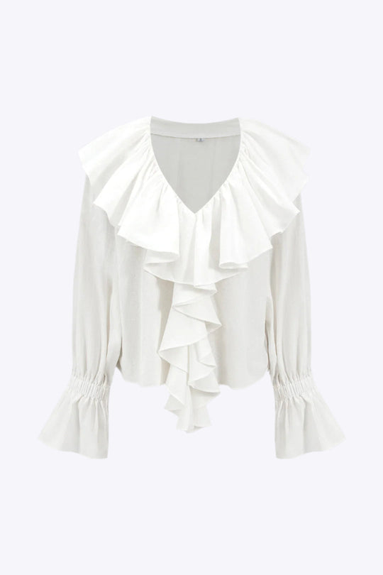 Quinley - Tijdloze Rimpelstijl Dames Langsleeve Shirt