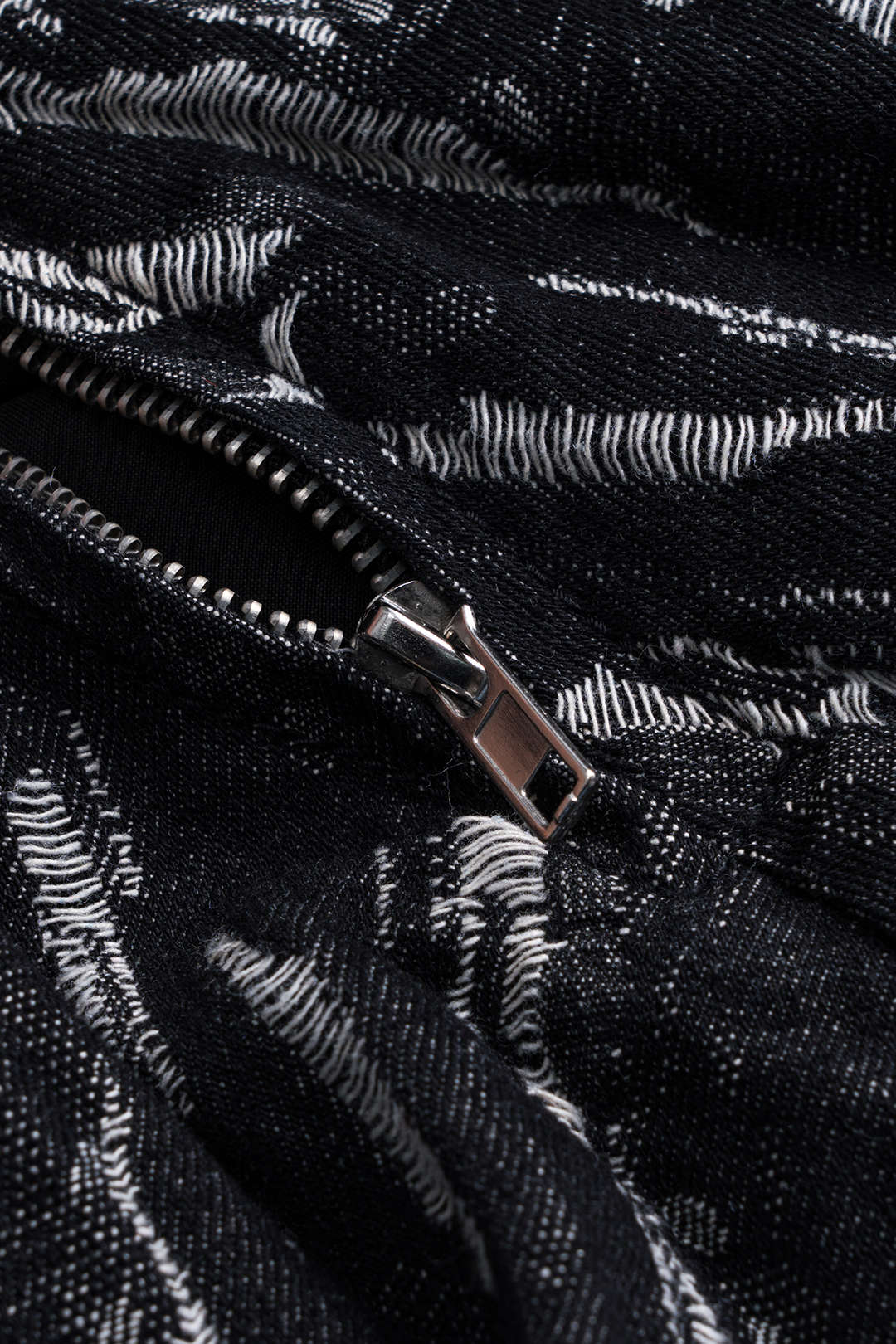 Jacquard Denim Metaal Riem Rits Rok