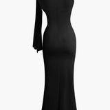 Asymmetrische Twist Knoop Zeemeermin Maxi Jurk