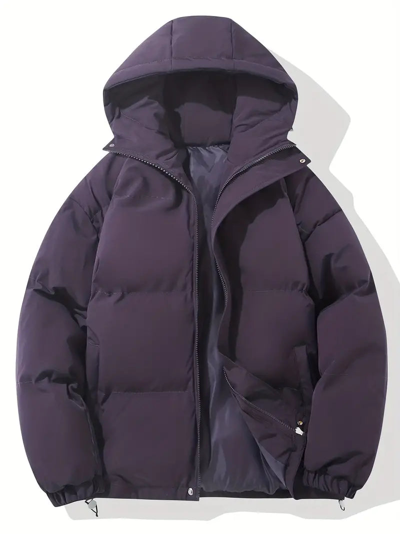 Gevoerde Hooded Jas voor Mannen met Rits | Ideaal voor de Lente en Winter
