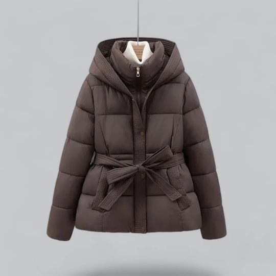 Dames Warme Gürtels Kapuze Puffer Jacke | Winter