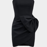 Boog Strapless Mouwloos Mini Jurk