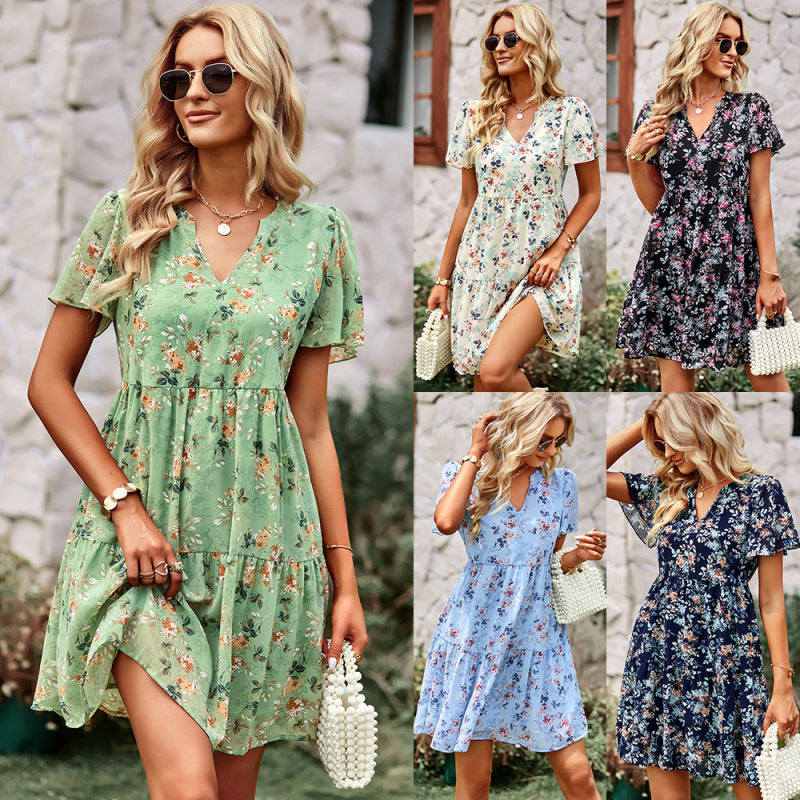 Zomerjurk voor dames met bloemen