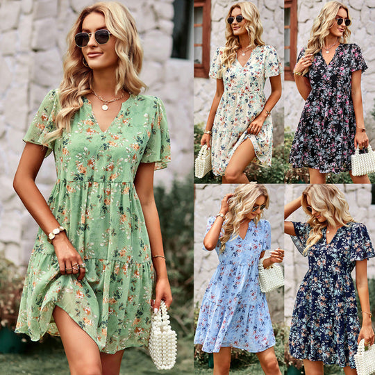 Zomerjurk voor dames met bloemen