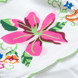 Bloemenprint Tie-Up Rugloze Maxi-jurk