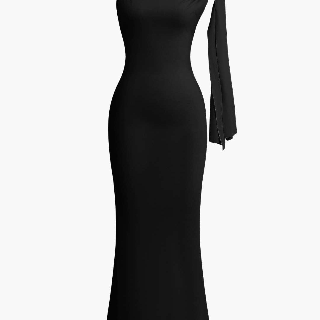 Asymmetrische Twist Knoop Zeemeermin Maxi Jurk