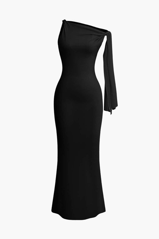 Asymmetrische Twist Knoop Zeemeermin Maxi Jurk