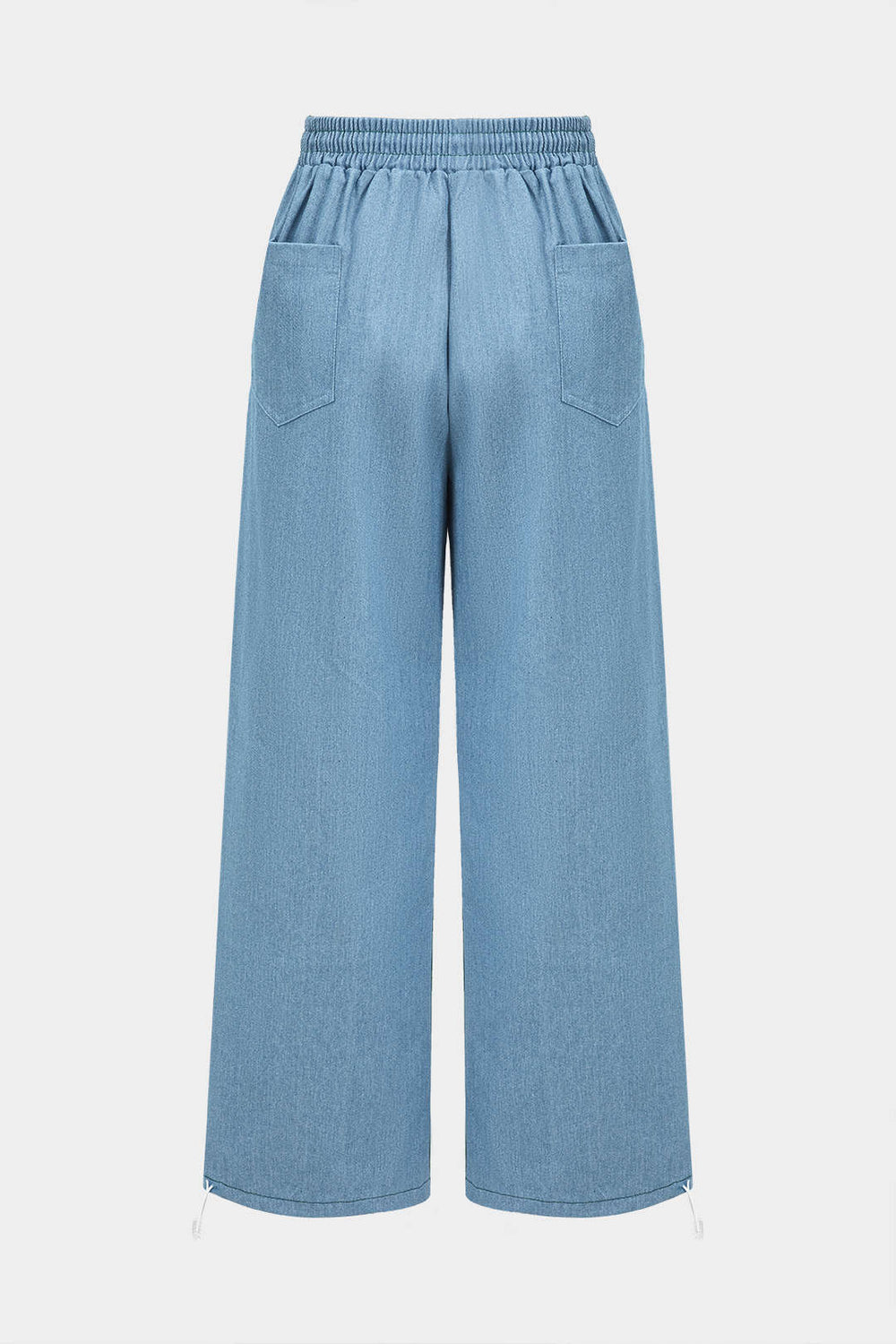 Denim Patchwork Strik Voor Wijd Been Jeans