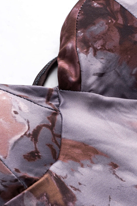 Tie Dye Rugloze Bandjes Bustier Mini Jurk