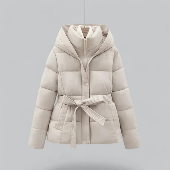 Dames Warme Gürtels Kapuze Puffer Jacke | Winter