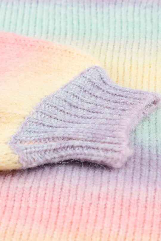 Gradient Strepen Bisschops Mouw Trui | Elegant & Comfortabel