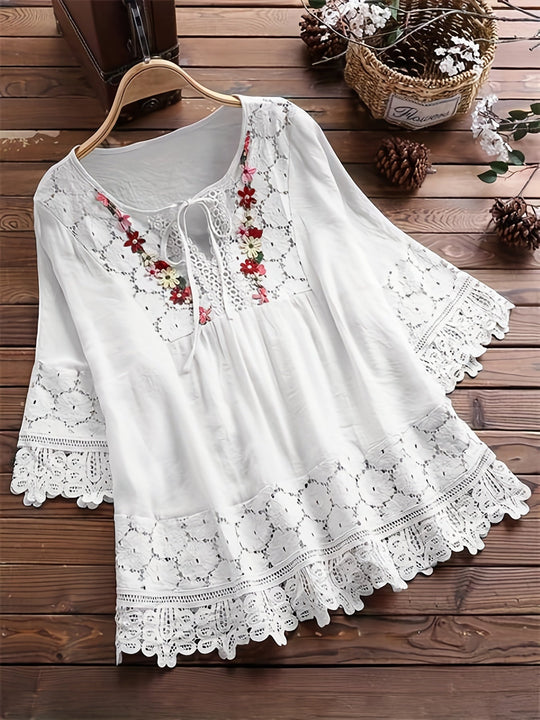 Monique | Elegant Lace Blouse
