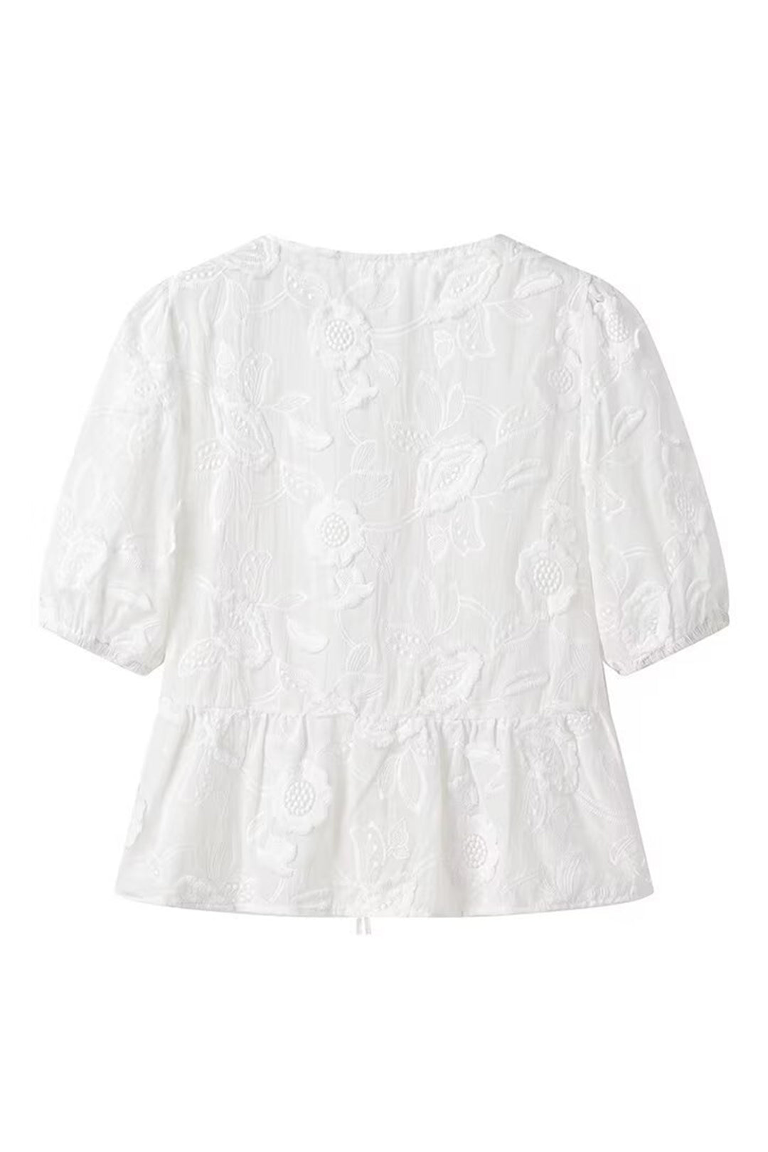 Uma - Chic Effen Vetersluiting Dames Korte Mouwen Shirt